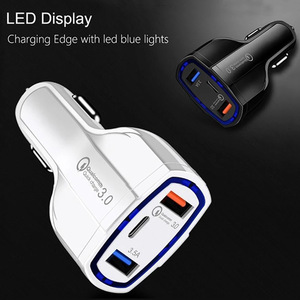 Venta al por mayor personalizado doble puerto <span class=keywords><strong>USB</strong></span> tipo C cargador de coche QC3.0 para teléfono <span class=keywords><strong>port</strong></span>átil auricular encendedor de cigarrillos adaptador de corriente - Product Image 3