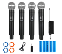 Système de microphone sans fil UHF 4 canaux BHA YL-09, type C rechargeable, micro dynamique universel pour karaoké, scène, discours