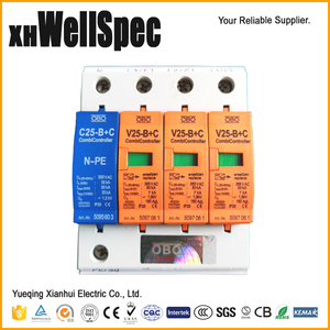 Thiết Bị Bảo Vệ Tăng Áp Điện Thiết Bị Bảo Vệ Tăng Áp Điều Kiện Không Khí V25-B Có Dây + C 3 + NPE-385V T1 + T2 4P 50kA - Product Image 2