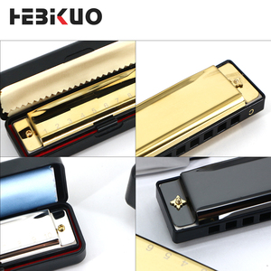 <span class=keywords><strong>Harmonica</strong></span> professionnel à 10 trous, plaque de base en acier inoxydable, en résine ABS multicolore avec boîtier en plastique noir - Product Image 2