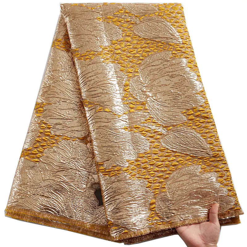 Tissu en Brocade africain brodé en dentelle 2371, étoffe Jacquard de haute qualité pour robe, nouvelle collection