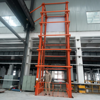 Plateforme élévatrice verticale hydraulique pour marchandises, montée au mur, pour entrepôt agricole, avec rail de guidage, élévateur de fret