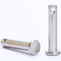 Goupilles cylindriques de positionnement M3M4M5M6-M30 en acier inoxydable 304 à tête plate avec trou