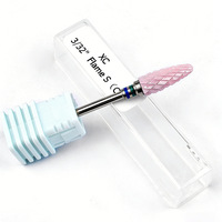 OYL Fraise à ongles professionnelle en forme de maïs rose, 5 grains – Tête de polissage en céramique durable pour le retrait du vernis gel et des cuticules