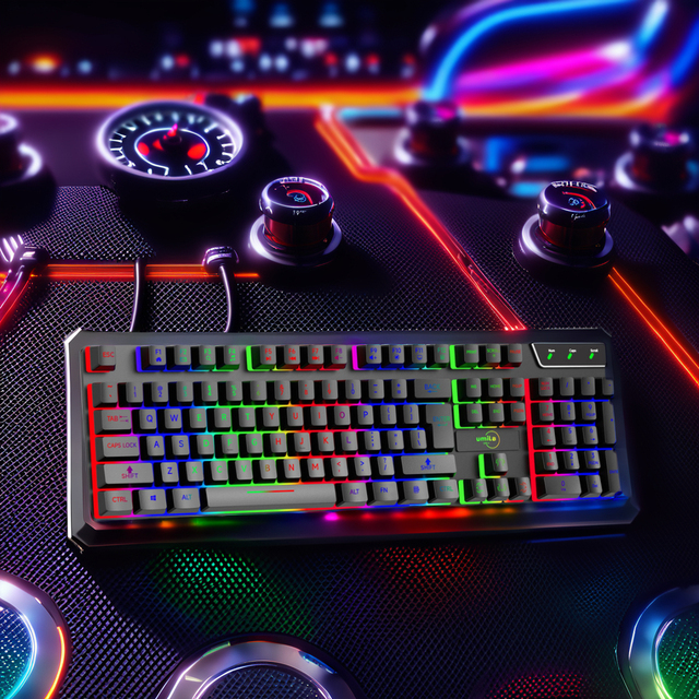 RGB Led Backlit Gaming Keyboard PC Computer Laptop Compatible Feel Mechanically for Enhanced Gaming Experience