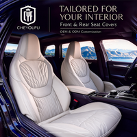 Housses de siège auto personnalisées complètes avec coutures perforées ondulées pour Mercedes-Benz SMART, en cuir Nappa blanc cassé, amovibles, luxe automobile