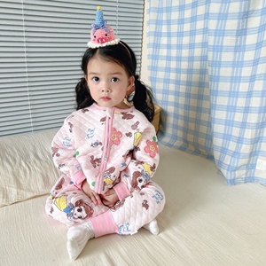 Nouveaux sacs de couchage en polaire sans couture pour enfants, style <span class=keywords><strong>hiver</strong></span>, couverture épaisse anti-gigotement, pyjama une pièce à <span class=keywords><strong>jambes</strong></span> séparées - Product Image 5