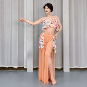 Canotta Sexy da <span class=keywords><strong>donna</strong></span> con gonna 2 pezzi per abbigliamento Performance per danza del ventre Costume da squadra nuovo Design per spettacolo teatrale - Product Image 6