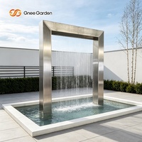 Fontaines d'eau extérieures pour jardin en acier inoxydable, éléments aquatiques pour extérieur