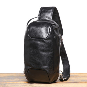 Nueva llegada: <span class=keywords><strong>Bolso</strong></span> bandolera de cuero genuino para hombre, estilo vintage, con cierre de cremallera, impermeable, duradero y de gran capacidad. - Product Image 6