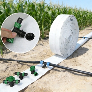 Tuyau d'irrigation <span class=keywords><strong>goutte</strong></span> <span class=keywords><strong>à</strong></span> <span class=keywords><strong>goutte</strong></span> plat perforé en PE, ruban d'irrigation espacé, raccords de tuyau 16 20, vanne <span class=keywords><strong>goutte</strong></span> <span class=keywords><strong>à</strong></span> <span class=keywords><strong>goutte</strong></span> HYRT pour système d'irrigation agricole - Product Image 1