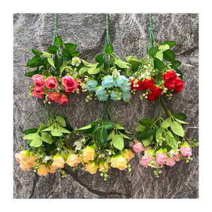 Vente <span class=keywords><strong>en</strong></span> gros de fleurs artificielles à <span class=keywords><strong>maçonnerie</strong></span> printanière à 5 griffes <span class=keywords><strong>Rose</strong></span> bon marché pour les occasions de Noël et de <span class=keywords><strong>la</strong></span> Saint-Valentin - Product Image 1