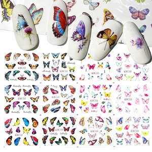 12 Design di Adesivi per Unghie 3D a Farfalla Autoadesivi con Trasferimento ad Acqua e Tatuaggi Estivi (Carta per Trasferimento ad Acqua) - Product Image 1