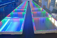 Mar slite RGB Panels Unendlichkeit interaktive 3D LED Tanzfläche Hochzeits effekte funkeln Unendlichkeit LED Tanzfläche