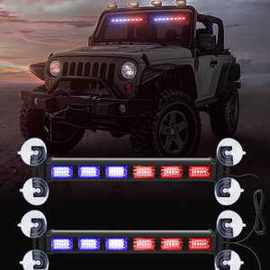 Bandes lumineuses de signalisation d'urgence, clignotants de sécurité, lumières pare-soleil pour pare-brise avant et arrière - Product Image 4