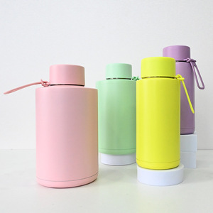 Custom 34oz <span class=keywords><strong>1000ml</strong></span> sport palestra Tumbler in acciaio inox borraccia ceramica acqua interna bottiglia con coperchio in paglia - Product Image 6
