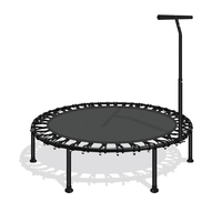 Directo de fábrica al por menor 1,2 plegable trampolín redondo en forma de T ajuste manejado cama de salto regalo de Navidad Fitness trampolín