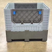 LYPALLETS Conteneurs en plastique empilables industriels Euro 48x40, boîte en plastique pliable pour palettes