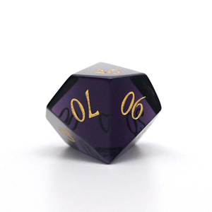 Dés DND Translucides Noir et Violet Fabriqués à la Main en Usine, 7 Pièces, Dés en Pierre Précieuse pour <span class=keywords><strong>Jeux</strong></span> <span class=keywords><strong>de</strong></span> Rôle sur Table D&D - Product Image 6