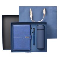 Ensemble cadeau de carnet en cuir PU A5 de haute qualité avec logo personnalisé, stylo et couverture élégante imprimée pour souvenirs promotionnels d'entreprise