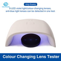 Boîte Testeur De Verres Photochromiques À 9 LED Lumière Violette Pour Lunettes Anti Lumière Bleue Accessoire Optique