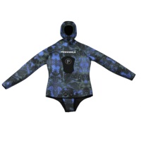 Combinaison de plongée en néoprène à capuche pour hommes, deux pièces, Camouflage, peau lisse, 3Mm, 5Mm, 7Mm, Triathlon