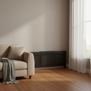 Cache-radiateur noir 80,71 x 8,07 x 32,09 pouces – Housse de protection durable pour unité de chauffage - Product Image 2