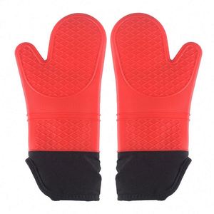 Oven <b>Gloves</b> Honeycomb Pad All-in-One Oil Sweep Set Cotton <b>Long</b> Oven Mitt Microwave <b>Gloves</b> Honeycomb Pad Oil Brush - Product Image 5