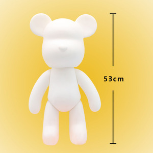 ODM OEM White Custom Bearbrick Models 400% Soft Vinyl DIY Action Figures White Black 23CM
