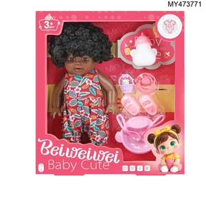Nuevas Muñecas de Juguete de 30 CM (14 Pulgadas) para Niñas, Muñeca <span class=keywords><strong>Negra</strong></span> de Vinilo con Cuerpo Vacío, 5 Articulaciones Flexibles, Muñeca para Vestir con Sonido, Venta al Por Mayor - Product Image 1
