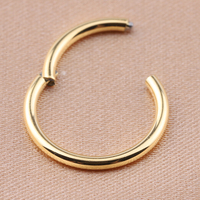 Grosir Cincin Hidung Titanium F136 Cincin Tragus Telinga Cincin Berengsel Emas Segmen Cincin Desainer Cincin Hidung