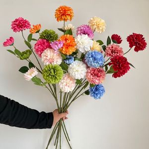 3 hoa đầu 76cm bán buôn wed trang trí <span class=keywords><strong>Dahlia</strong></span> hoa nhân tạo bó hoa trang trí đám cưới giáng sinh - Product Image 1