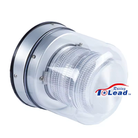 TOPLEAD Balise en aluminium blanc DC12-24V au xénon/LED/halogène en deux couvercles Lampe flash d'urgence pour le trafic