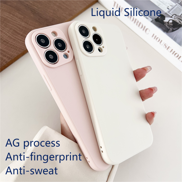 Anti-scratch ultra Thin Soft Feeling Phone Cover Liquid Silicone Phone case Mobile Phone case for iPhone 11 /12 /13/14/15ProMax