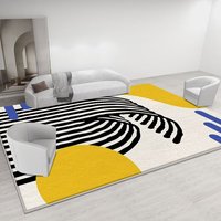 Tapis moderne en polyester à motif géométrique, fabriqué à la machine, antidérapant, pour la décoration intérieure, les voyages, la voiture et la prière