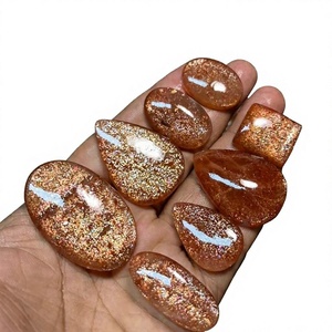 Venta al por mayor de gemas FAIJAN: Cuarzo de cristal natural, piedra solar dorada, calidad AAA+, piedra solar de fuego, cabujón de tamaño libre, gemas sueltas. - Product Image 1