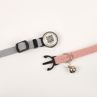Collar Antipérdida Inteligente para Mascotas con Patrón a Cuadros, Código QR para Localización de Gatos, Prevención de Desplazamientos, Poliéster, Estilo Británico