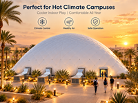 Dôme Sportif Gonflable Climat Aride, Sans Colonne, Refroidissement, Isolation Thermique, Économe en Énergie, Contrôle Intelligent, Salle Clé en Main Personnalisée