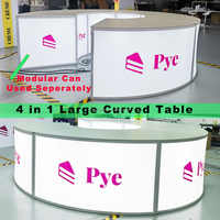 Table d'affichage de salon commerciale rétroéclairée à impression personnalisée SEG modulaire pliante en aluminium sans cadre à configuration rapide