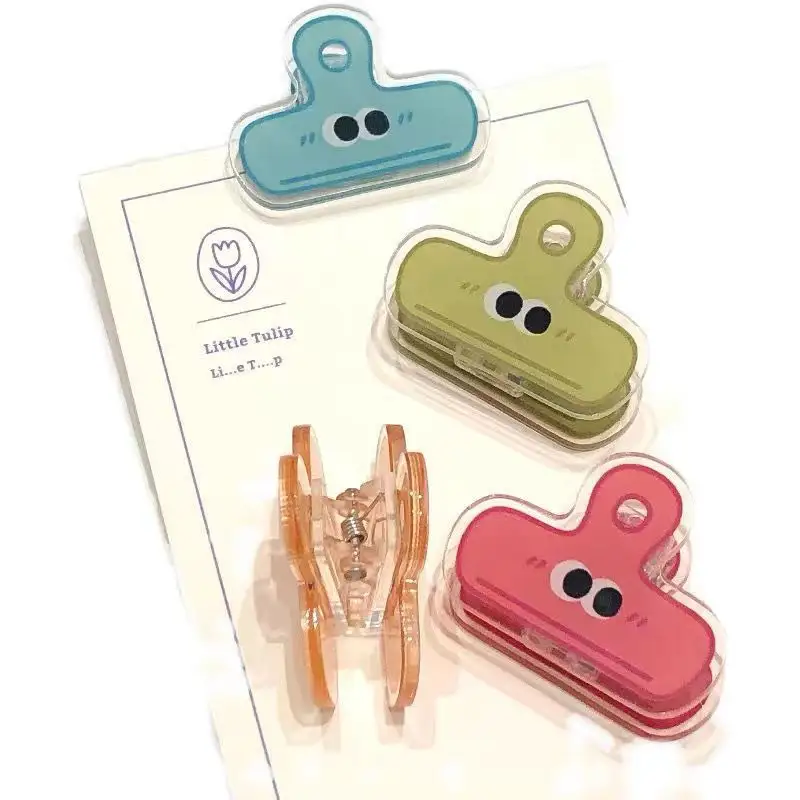 WXU Hot Sale Custom Adorable Anime Acrylic Paper Clips With Plastic Book Clips For Office Use Acrylic Clip