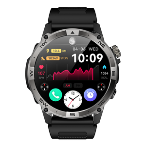 Hk08 Gps Smartwatch Voor Mannen Amoled Scherm Robuuste Outdoor Sport Fitness Waterdichte Locatie Wekker Slaap Tracker Siliconen - Product Image 4