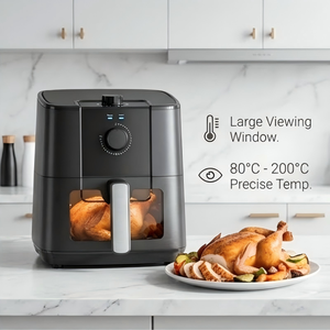 Nueva Freidora de Aire Eléctrica de 5.4L, 1350W, 8 Menús Preestablecidos, 360 °   Horno Freidora de Aire Caliente con Ventana Visible y Superficie Antiadherente para Cocina Doméstica - Product Image 6