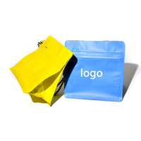 Imprimé personnalisé 250g 500g feuille d'aluminium joint à huit côtés fond plat petit emballage en plastique sac de café avec lanière fermeture éclair