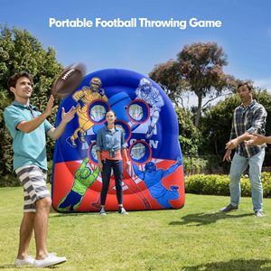 Jeu de lancer de ballons de football gonflables de 7 pieds, cible de lancer portable avec balles pour l'entraînement sportif, le carnaval, le camping et les activités de plein air - Product Image 6