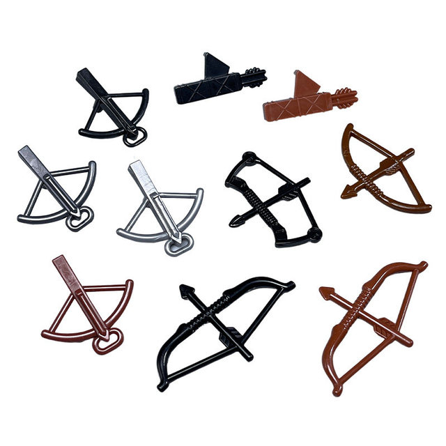 Moc building block weapon bow and arrow crossbow quiver accessories