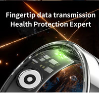 Bague connectée de suivi d'activité en acier, étanche IP68, contrôle par application, suivi du rythme cardiaque, de l'oxygène sanguin et du sommeil, autonomie de 5 jours, magnétique
