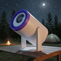 Projecteur LCD Android portable populaire 720P avec 200 lumens réels, mise en miroir sans fil de l'écran, 1 Go de RAM pour le cinéma à domicile et les voyages