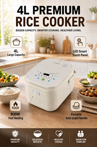 Olla Arrocera Eléctrica Multifuncional 8 en 1 de 4L con Calentamiento IH, Bajo en Azúcar, Panel Táctil, Vapor, Sopa, Arroz Crujiente - Product Image 2