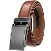 30mm Herren-Ledergürtel mit Automatikschnalle aus Legierung LY33-0132-1
