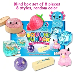 8-<b>Pack</b> Mystery Soft Box Squishy Set - Maltose Slow Rising Compression Stress Relief Toys, Blind Box Decompression <b>Fidget</b> Toys - Product Image 6